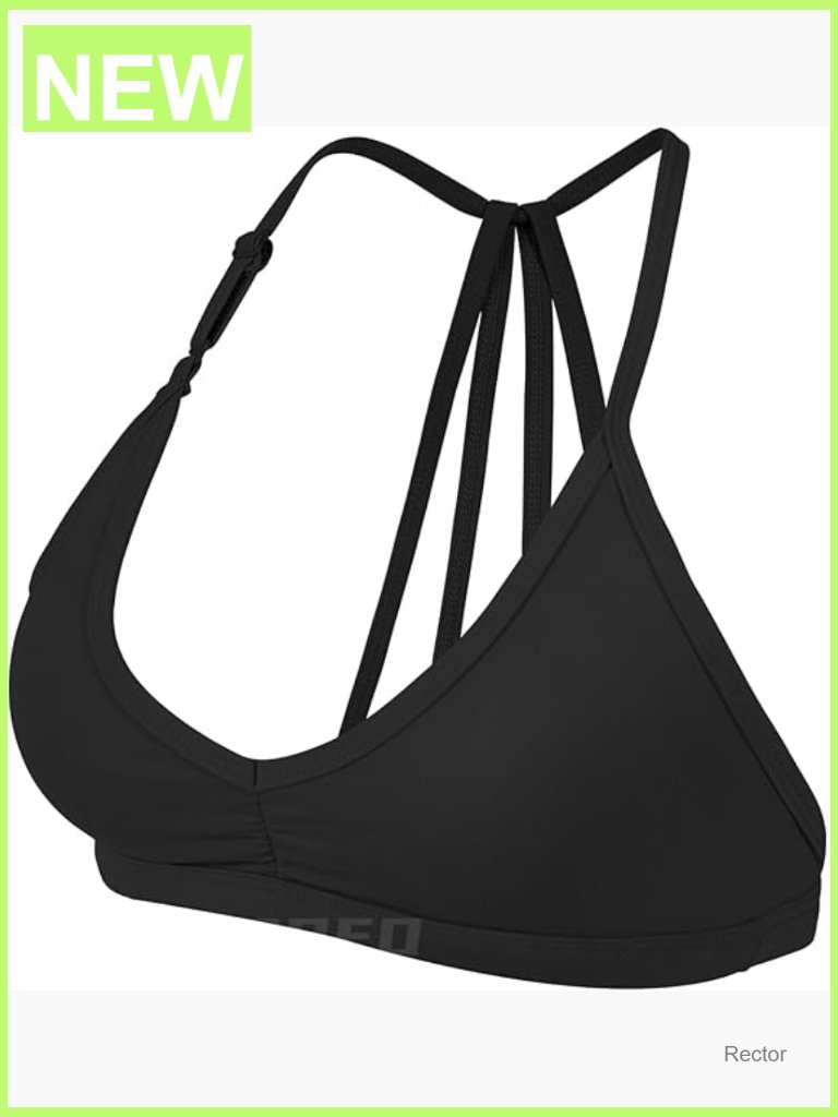 Padded Strappy Open Back Sports Bra Light Support Yoga Crop Top